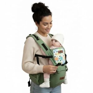 StarAndDaisy 9-in-1 Baby Carrier for 0 to 3 Year Baby/Adjustable Kangaroo Bag with Storage Pockets, Phone Holder, Baby Essentials Bag – Baby Carrier Gift for New Moms