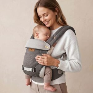 StarAndDaisy Baby Carrier for 0 to 3 Year Baby Carrying Bag/Carrier for new Born with 2 Carry Positions Front & Back Baby Carrying Bag with Breathable Fabric, M Shape Support (Grey)