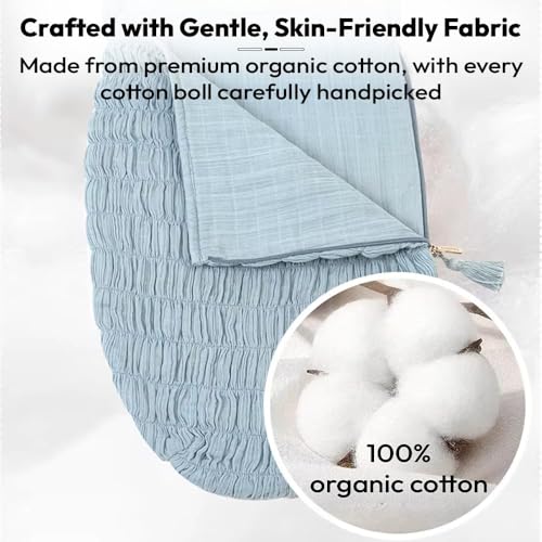 StarAndDaisy Baby Sleeping Bag for Newborn Boy & Girl/Baby Bedding Set for New Born/Organic Premium Cotton and Comfortable for 0-12 Months/Foldable & Washable Cotton Design -Peach - Image 8