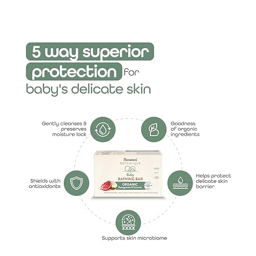Himalaya Botanique Baby Bathing Bar 125g | Organic | Preserve Moisture Lock | No Tears | Dermatologically Tested | Helps Protect Skin Barrier | pH 5.5 | Hypoallergenic | No Added Fragrance - Image 7