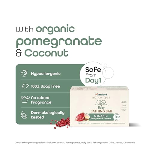 Himalaya Botanique Baby Bathing Bar 125g | Organic | Preserve Moisture Lock | No Tears | Dermatologically Tested | Helps Protect Skin Barrier | pH 5.5 | Hypoallergenic | No Added Fragrance - Image 5