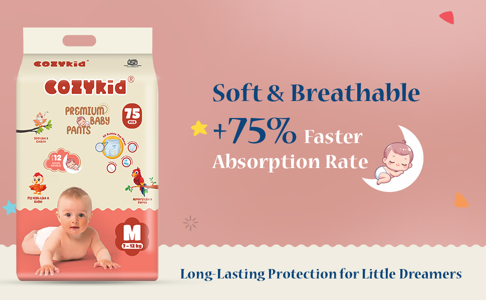 Soft &amp; Breathable +75% Faster Absorption Rate
