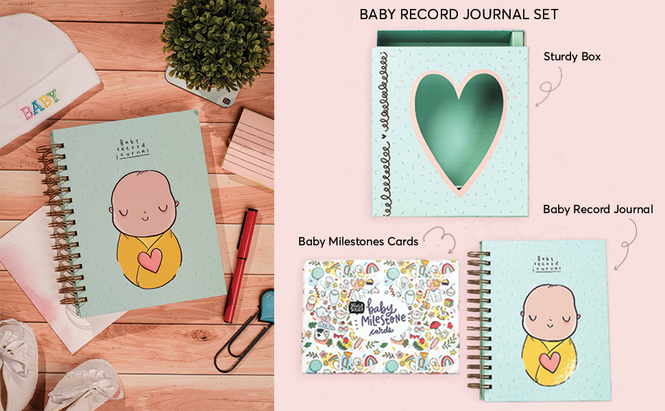 baby products office appointment journal planner cute keepsake box memory gift 0-5 year storage