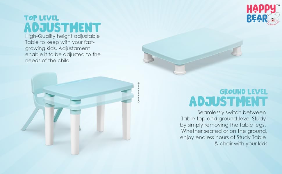 table and chair set for kids blue
