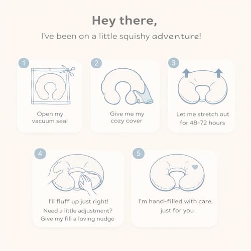 haus & kinder Baby Feeding Pillow for new Born Baby, Breastfeeding & Nursing Pillow with Removable Cover, Infant Support Cushion for 0–24 Months, Tummy Time Pillow | Fiona - Image 6