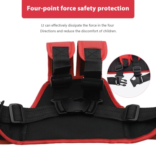 SNOWIE SOFT Spider Man Kids Safety Belt For Two Wheeler With Reflective Strips, Portable Car Seat Safety Belt For Kids Bike Scooty, Belt For Bike Ride Harness, Adjustable Safety Harness For Boys,Red - Image 7
