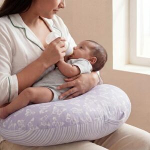 haus & kinder Baby Feeding Pillow for new Born Baby, Breastfeeding & Nursing Pillow with Removable Cover, Infant Support Cushion for 0–24 Months, Tummy Time Pillow | Fiona