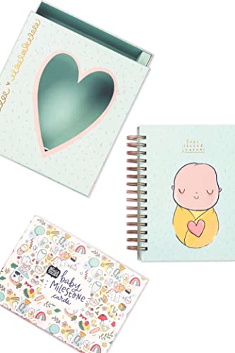 Alicia Souza| Baby Record Journal Set| Includes - Milestone Cards, Bookmark Tassle, Beautiful Storage Box| Record Baby's Birth Story| Store Memories | Space for Monthly Favourites| Letters to your Baby| Pages to Stick Photos| 21X17 Cm| - Image 3