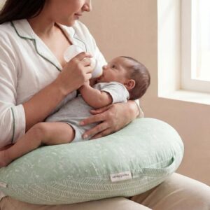 haus & kinder Baby Feeding Pillow for new Born Baby, Breastfeeding & Nursing Pillow with Removable Cover, Infant Support Cushion for 0–24 Months, Tummy Time Pillow | Cottage Care
