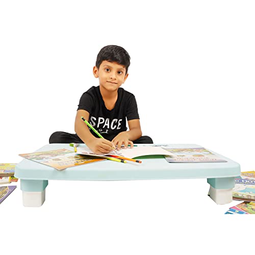 HAPPY BEAR Polypropylene Height Adjustable Kids Desk | Suitable for Ages 4+ | for Boys and Girls (Light Blue) - Image 9