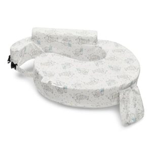 haus & kinder Baby Feeding Pillow for New Born Baby, Breastfeeding & Nursing Pillow with Removable Cover, Posture Support with Pocket, Adjustable Strap, 0–24 Months (Baby Ele)