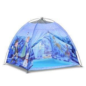 Happy Bear Kids Play Tent House | Foldable & Lightweight Indoor/Outdoor Playhouse | Water-Repellent, Easy Assembly & Portable Storage Pouch | Ideal for 2+ Years Boys & Girls (Snow)