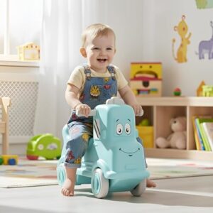 Happy Bear Rider | Push car for 1-5 Years | Fun Indoor | Unlimited Fun for Little Ones | Rider for Kids Boys and Girls | Best Gift for Kids (Blue)