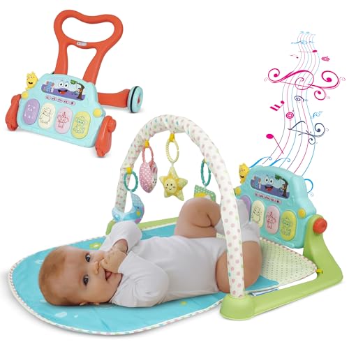 StarAndDaisy Walker for Baby 6-24 Months / 2-in-1 Push/playgym Walker for Infants & Toddlers with Hanging Toys, Lights & Music| Sit-to-Stand Learning Walker for Boys & Girls