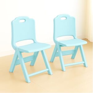 HAPPY BEAR Foldable Kids | Foldable Study | Space-Saving, Portable, and Supports up to 30kg |Folding Stool | Kids Study Chair (Blue/Blue)