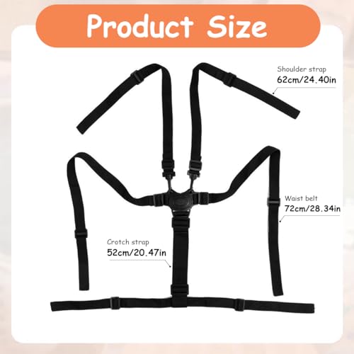 SNOWIE Soft® Adjustable Baby Safety Harness Belt - 5-Point Secure Chair Strap for Toddlers with Universal Fit for Strollers, High Chairs, Prams - Durable Quick Release Design for Optimal Child Safety - Image 2