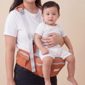 Haus & Kinder Kangaroo Nest Baby Carrier for 0 to 3 Years Baby, 2-in-1 Hip Seat Baby Carry Bag for Newborn to Toddler, Ergonomic Front & Back Carry Kangaroo Bag, Adjustable Straps, Breathable, Up to 20 Kg