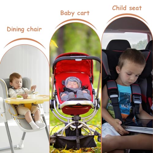 SNOWIE Soft® Adjustable Baby Safety Harness Belt - 5-Point Secure Chair Strap for Toddlers with Universal Fit for Strollers, High Chairs, Prams - Durable Quick Release Design for Optimal Child Safety - Image 6