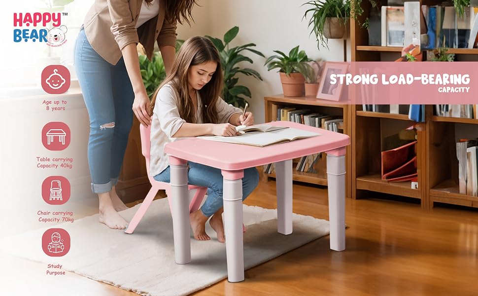 Table and Chair set pink
