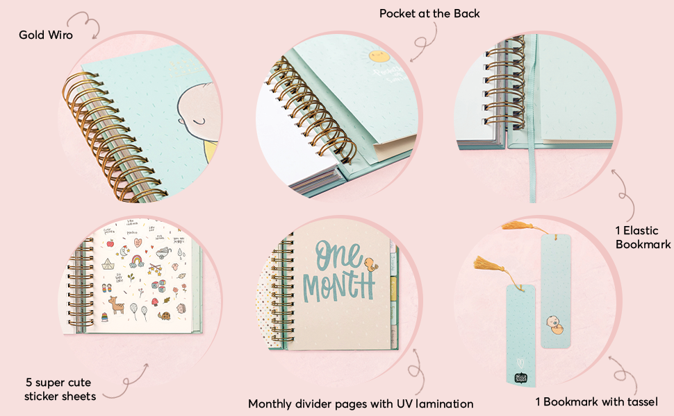 baby products office appointment journal planner cute keepsake box memory gift 0-5 year storage