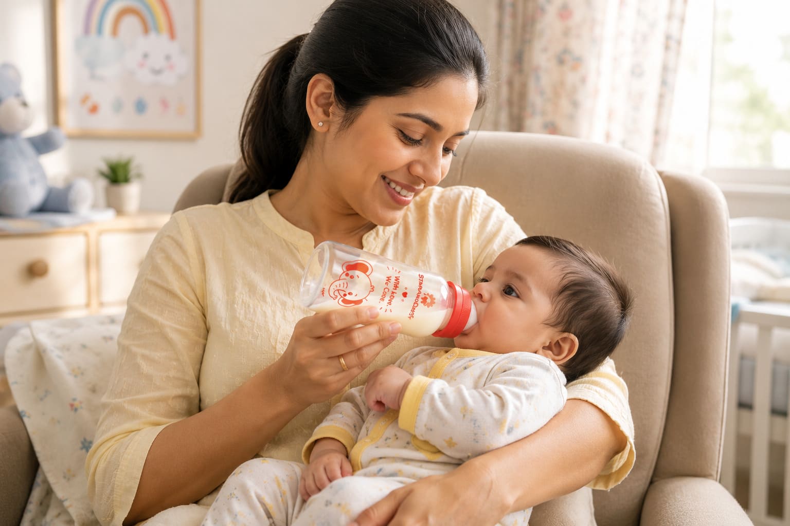 feeding glass bottle